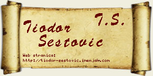Tiodor Šestović vizit kartica